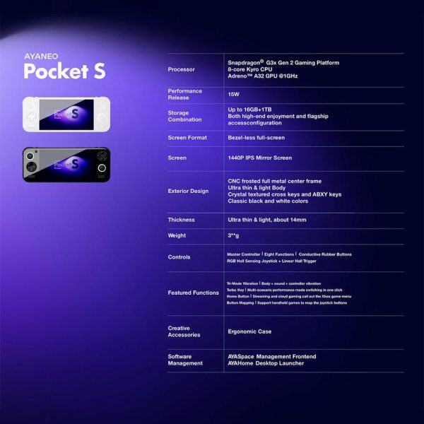 Ayaneo pocket s cao cấp màn 2k chip mạnh